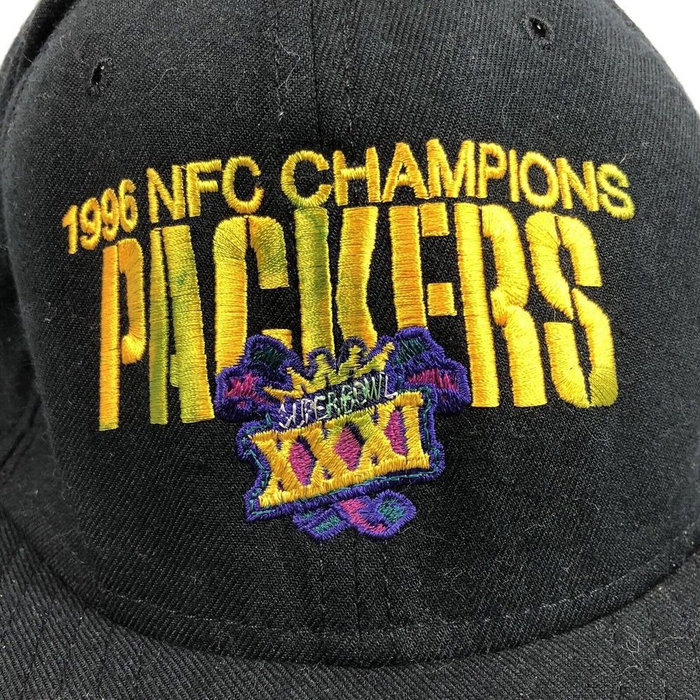 VTG NEW ERA 1996 NFC Champions Greenbay Packers Superbowl XXXI Hat Cap USA Made - Picture 4 of 9